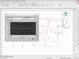 Figure 2. LabVIEW signal analyser VI analysing data in Multisim